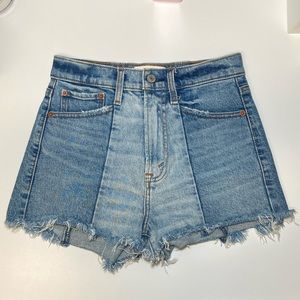Abercrombie split denim jean shorts. Size 24. High waisted and super cute!